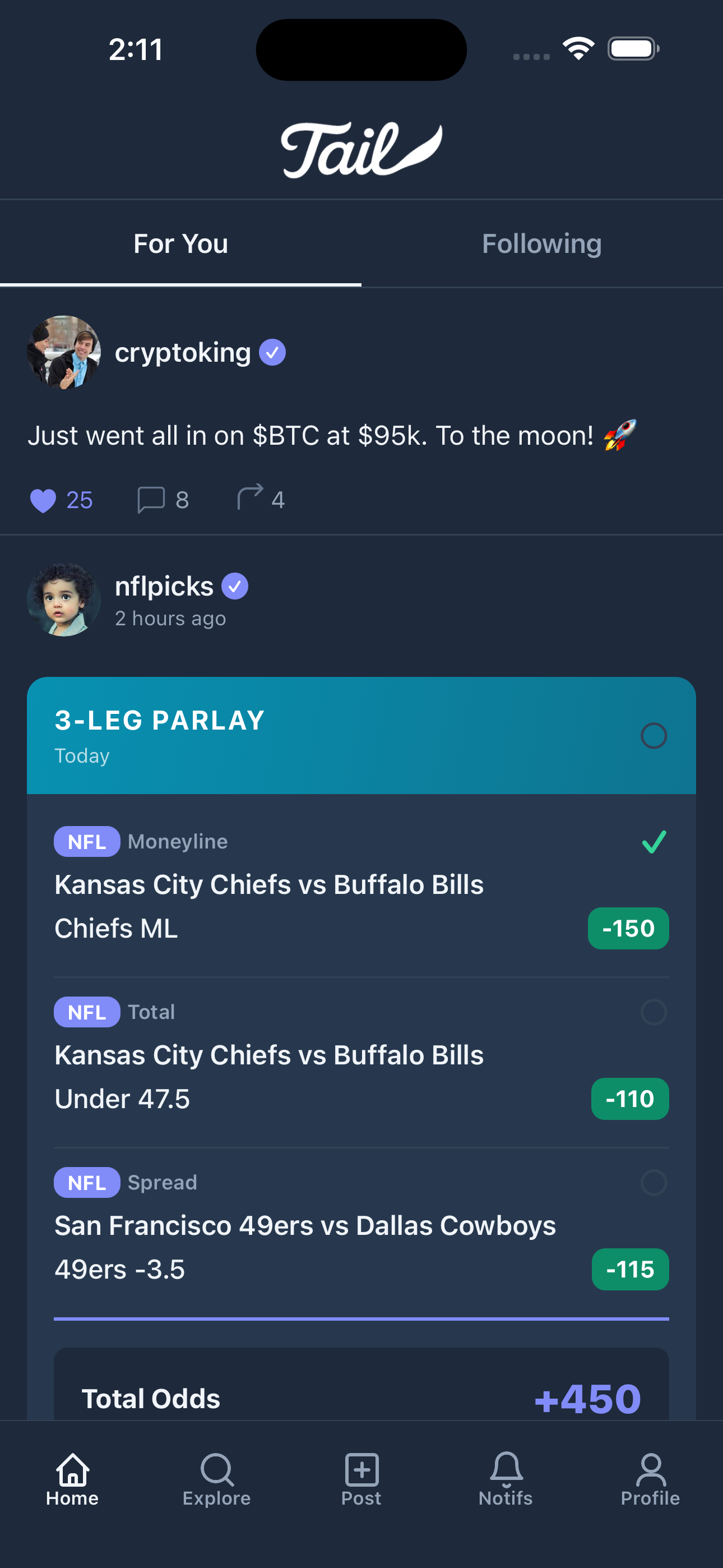 Tail mobile app preview